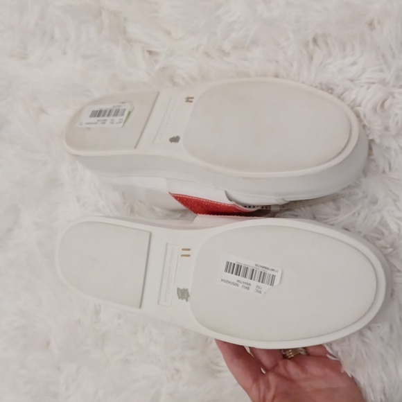 KARL LAGERFELD PARIS REMMY WHITE LEATHER SNEAKERS WITH CRYSTAL EMBELLISHED SZ 11 - Picture 13 of 16